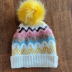 Colorful Knit Pom-Pom Beanie Loft